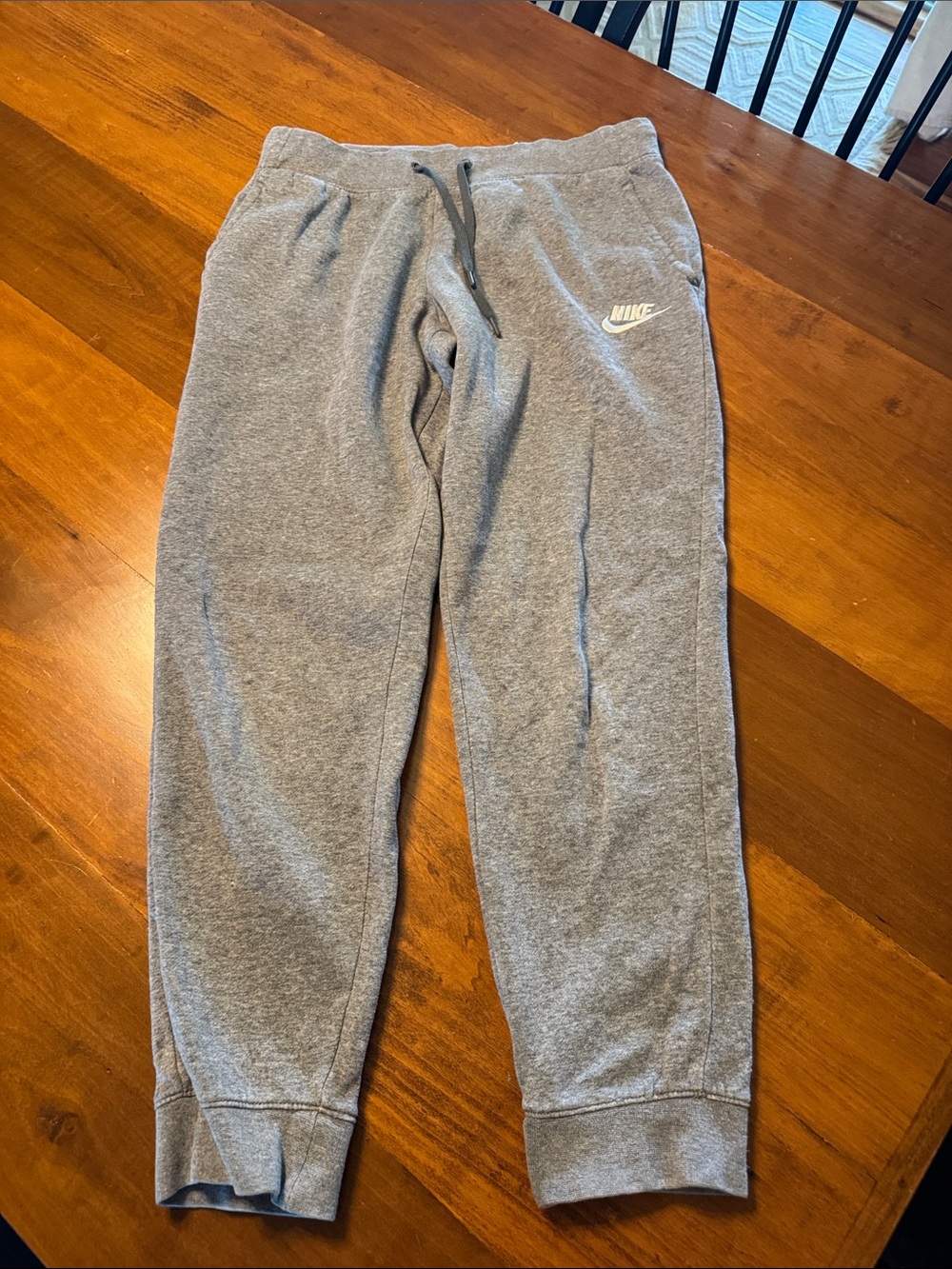 Nike Girls Gray Heather Jogger Sweatpants SMALL FLAW